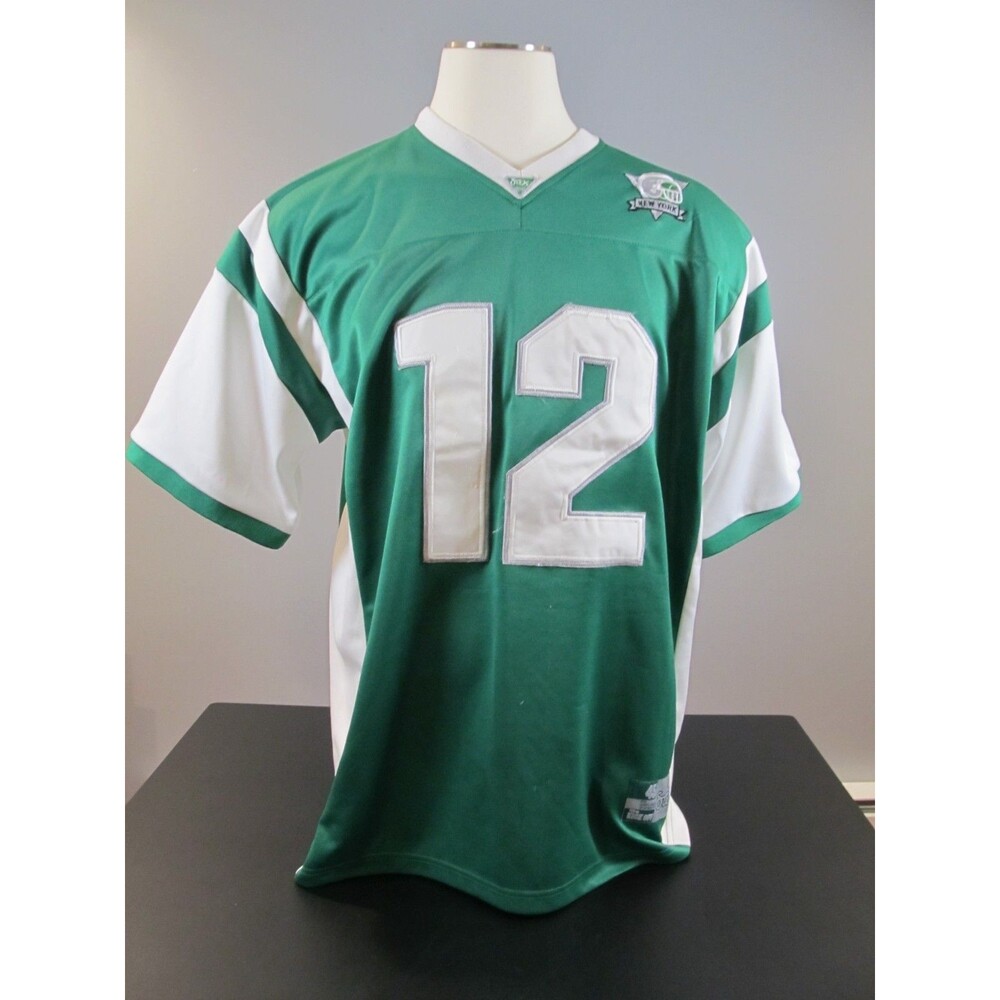 New York Jets #12 Jersey Y2K DTEK Kick Off SP‑01 XL Green White Streetwear